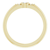 14K Yellow .07 CTW Natural Diamond Stackable Ring