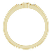14K Yellow .07 CTW Natural Diamond Stackable Ring