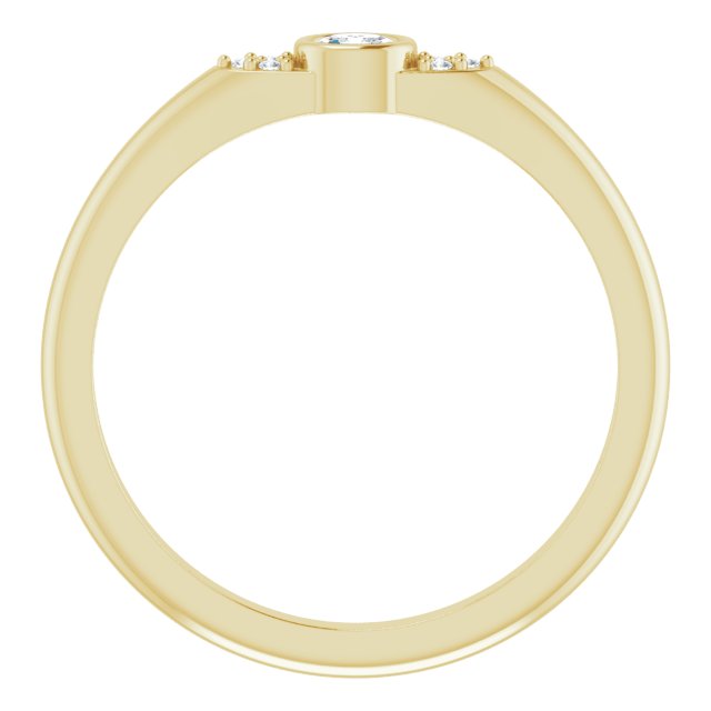 14K Yellow .07 CTW Natural Diamond Stackable Ring