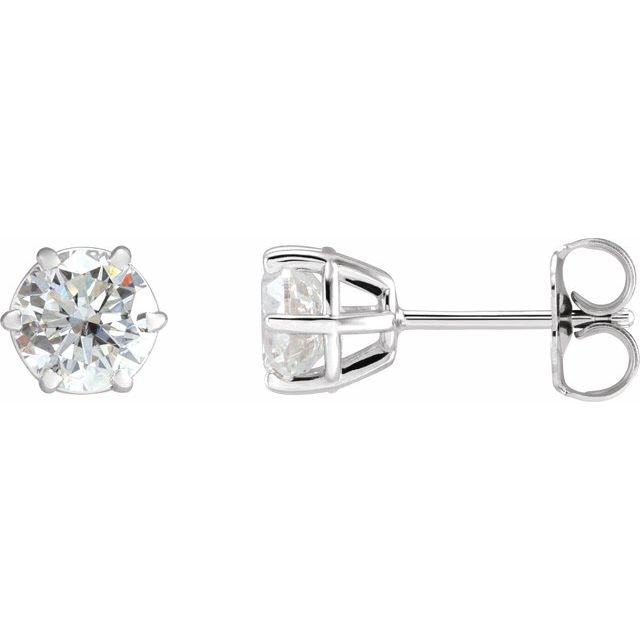 Platinum 1 1/2 CTW Natural Diamond Stud Earrings