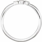 Platinum .09 CTW Rose-Cut Natural Diamond Stackable Ring