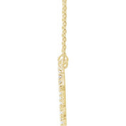 14K Yellow .08 CTW Natural Diamond Heart Key 16 1/2" Necklace