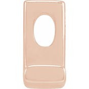 14K Rose Block Initial L Slide Pendant