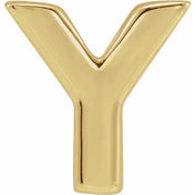 14K Yellow Block Initial Y Slide Pendant