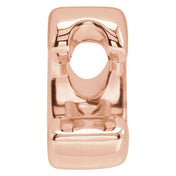 14K Rose Block Initial C Slide Pendant