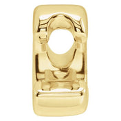 14K Yellow Block Initial C Slide Pendant