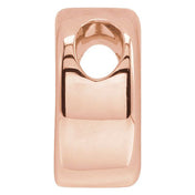 14K Rose Block Initial D Slide Pendant