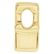 14K Yellow Block Initial F Slide Pendant