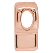 14K Rose Block Initial P Slide Pendant