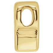 14K Yellow Block Initial S Slide Pendant