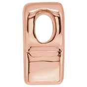 14K Rose Block Initial S Slide Pendant