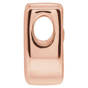 14K Rose Block Initial U Slide Pendant