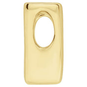14K Yellow Block Initial V Slide Pendant