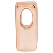 14K Rose Block Initial W Slide Pendant