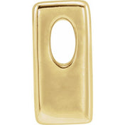 14K Yellow Block Initial M Slide Pendant