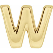 14K Yellow Block Initial W Slide Pendant
