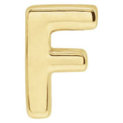 14K Yellow Block Initial F Slide Pendant