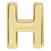 14K Yellow Block Initial H Slide Pendant