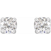 Platinum 1/2 CTW Natural Diamond Stud Earrings