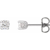 Platinum 1/2 CTW Natural Diamond Stud Earrings