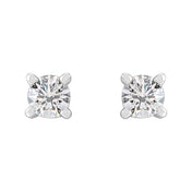 14K White 1/8 CTW Lab-Grown Diamond Stud Earrings