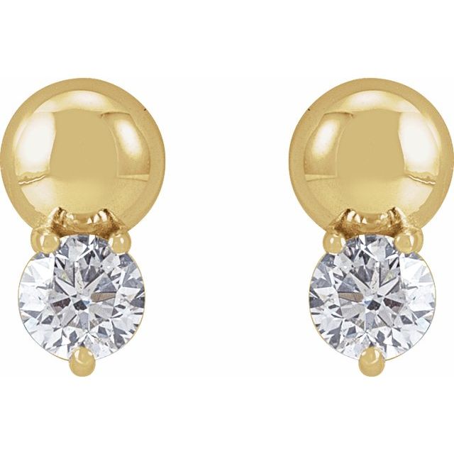 3 CTW Lab-Grown Diamond Bead Earring