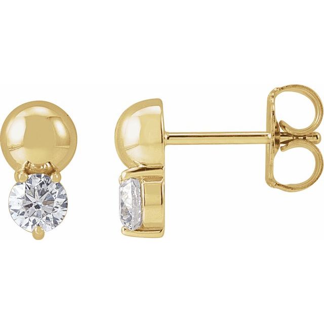 3 CTW Lab-Grown Diamond Bead Earring