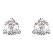 Sterling Silver 1/5 CTW Rose-Cut Natural Diamond Stud Earrings