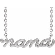 Sterling Silver 19.57x4.61 mm Nana 18" Necklace