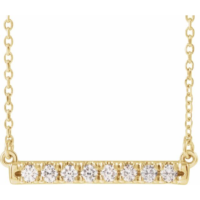 4 CTW Lab-Grown Diamond French-Set Bar 18" Necklace