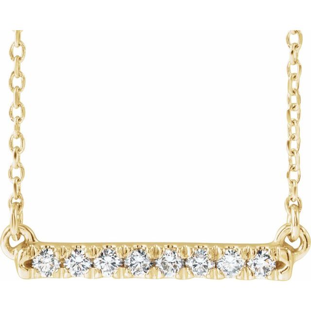 8 CTW Lab-Grown Diamond French-Set Bar 18" Necklace