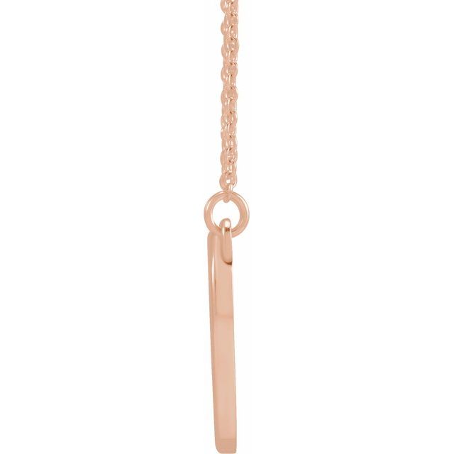 14K Rose Heart 16" Necklace