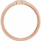 14K Rose .04 CTW Rose-Cut & Faceted Natural Diamond Stackable Ring
