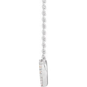 14K Lab-Grown Diamond Heart Necklace 16-18" with 3/8 to 1/5 CTW