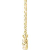 14K Yellow 1/4 CTW Lab-Grown Diamond French-Set Bar 18" Necklace