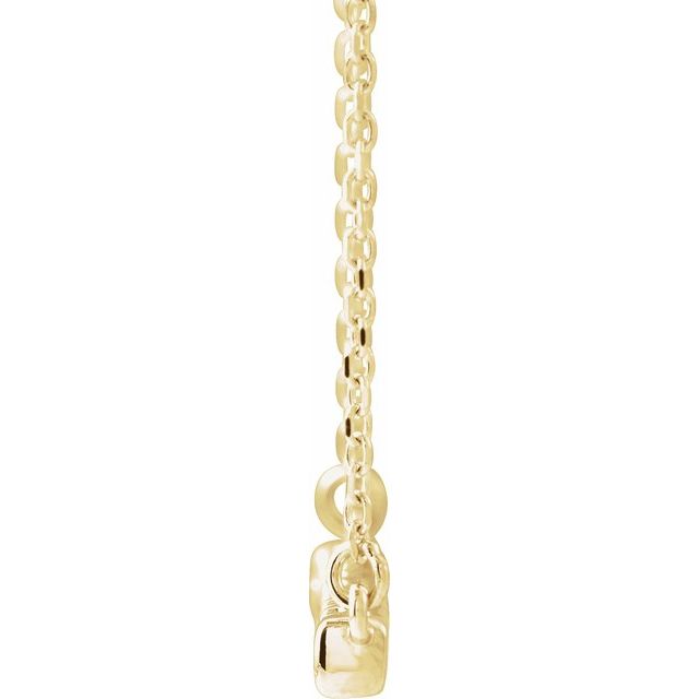 14K Yellow 1/4 CTW Lab-Grown Diamond French-Set Bar 18" Necklace