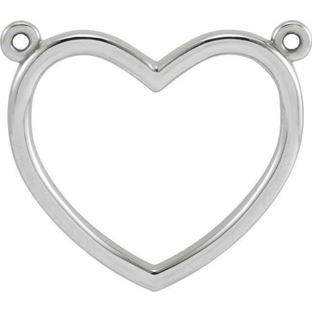 10K Heart Necklace Center in Classic Designs