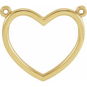 10K Heart Necklace Center in Classic Designs