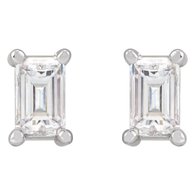 Platinum .08 CTW Natural Diamond Stud Earrings