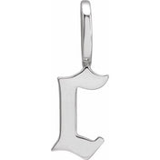 14K White Gothic Initial C Charm/Pendant