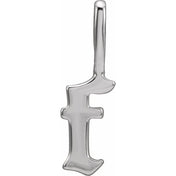 14K White Gothic Initial F Charm/Pendant
