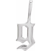 14K White Gothic Initial G Charm/Pendant