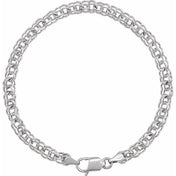 14K White 4.7 mm Cable 7" Chain