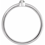 Platinum Natural White Sapphire & .015 CT Natural Diamond Ring