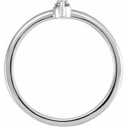 Platinum Natural White Sapphire & .015 CT Natural Diamond Ring