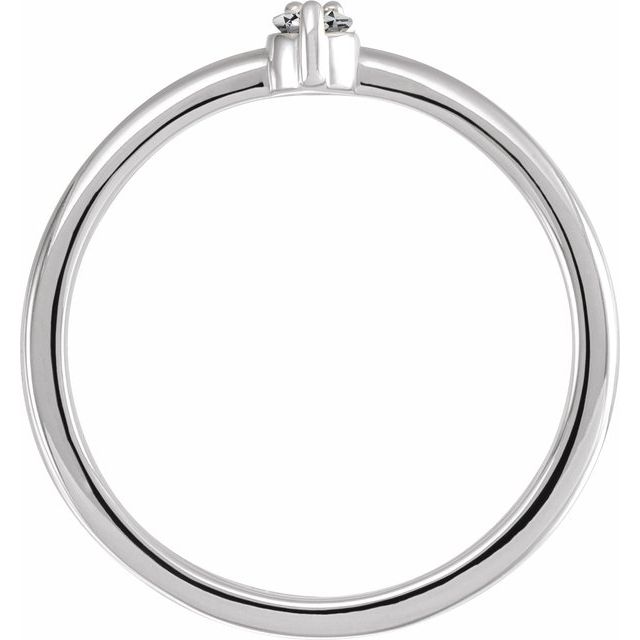 Platinum Natural White Sapphire & .015 CT Natural Diamond Ring