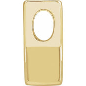 14K Yellow Block Initial Y Slide Pendant