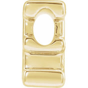 14K Yellow Block Initial E Slide Pendant
