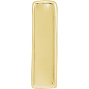 14K Yellow Block Initial I Slide Pendant