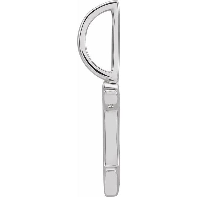 14K White Gothic Initial U Charm/Pendant